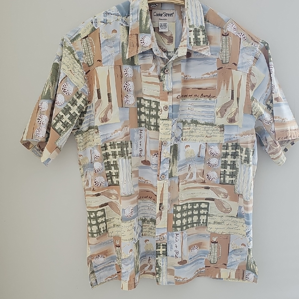 Cooke Street Vintage Shirt,‎ Golf Them. HONOLULU. Size Large.